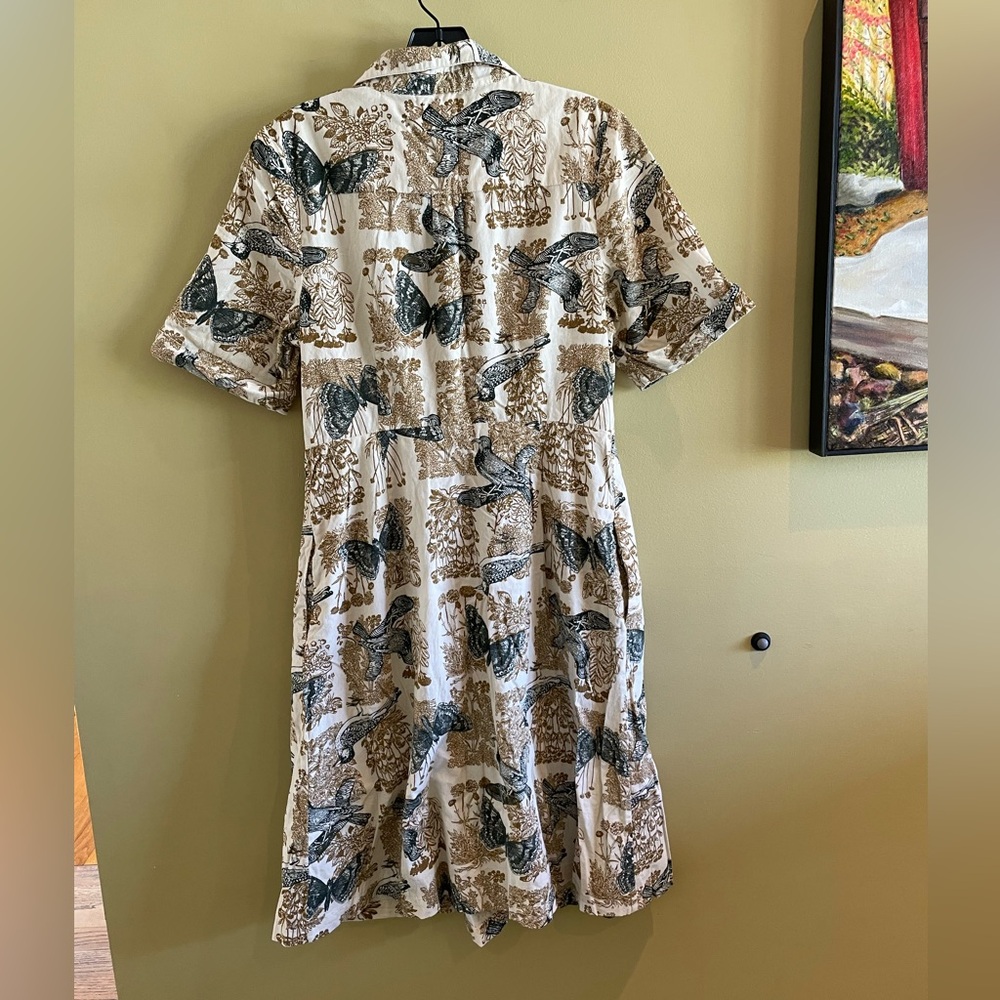 Anthropologie’s Girls from Savoy,  cotton corduroy, printed and pretty. Size 10 - Picture 2 of 6